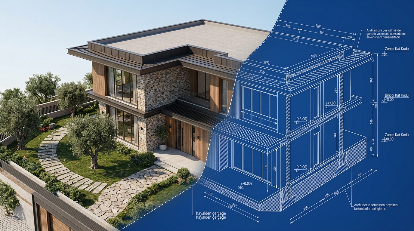 Tekna Villa mimari projelendirme ve anahtar teslim inşaat süreci